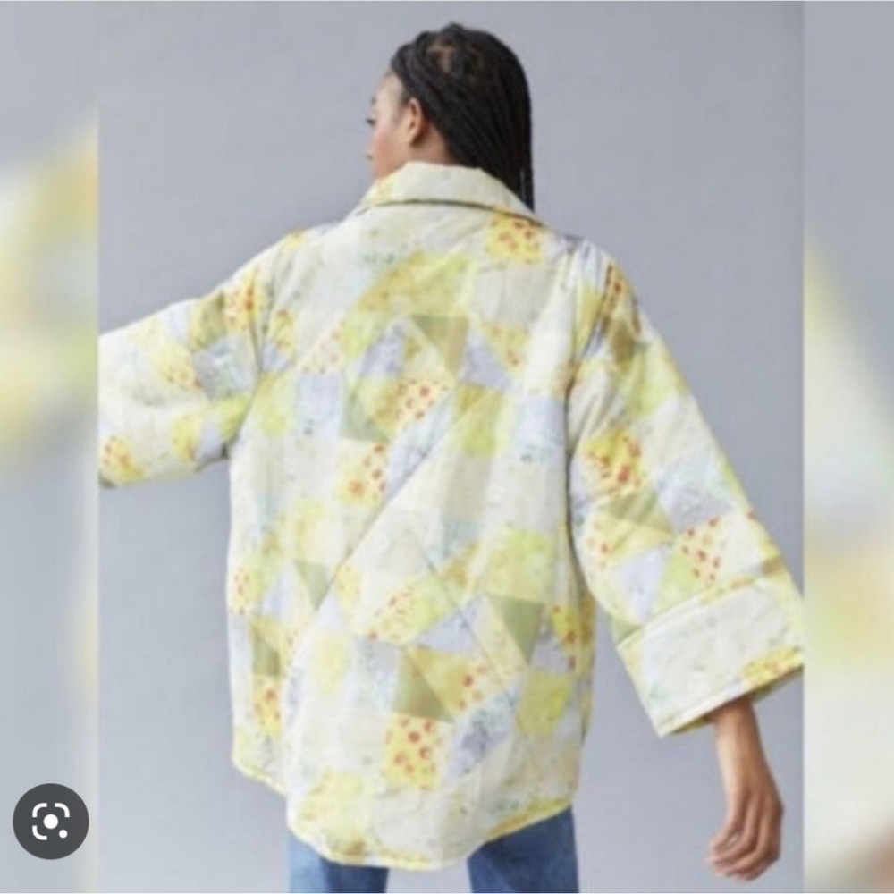 URBAN OUTFITTERS Kit Patchwork Printed Nylon Puffer Jacket Size MEDIUM New - Picture 2 of 9